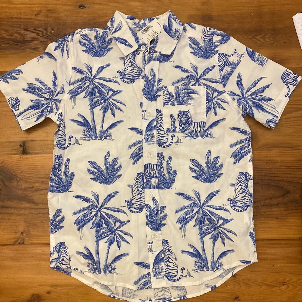 NWT Boys short sleeve button down.
